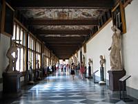 A Hallway in the Uffizi Gallery, Florence, Italy - CC