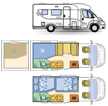 Layout - Class I DS Motorhome Hire Portugal